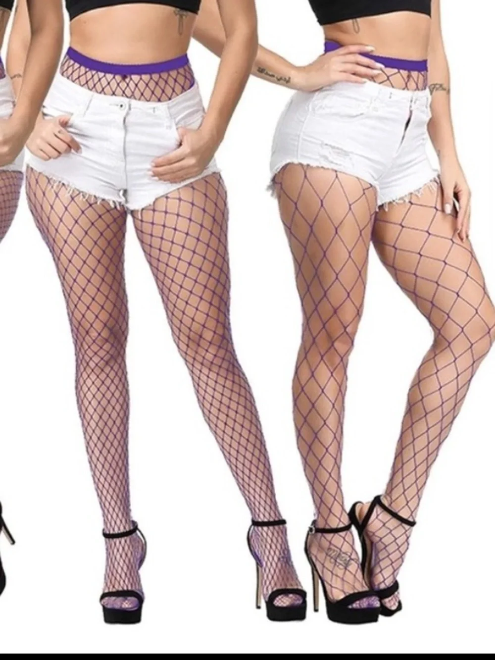 3 Pk Butt Lifter Sheer Pantyhose Sexy Purple , 3 Pairs High Waist Shaper Tights